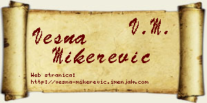 Vesna Mikerević vizit kartica